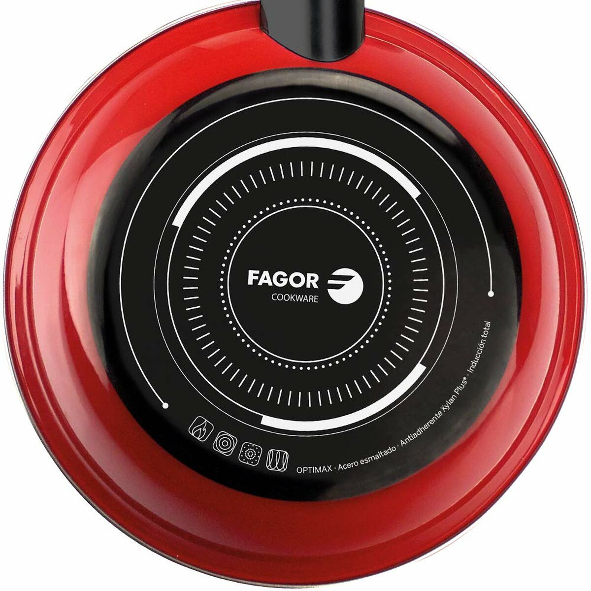Panne FAGOR Optimax Rød Emaljerte Stål (Ø 28 cm)